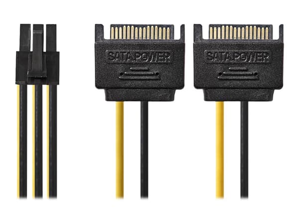 Nedis - Strømadapter - 6-pins PCIe-strøm (hunn) til SATA-strøm (hann) - 15 cm - forskjellige