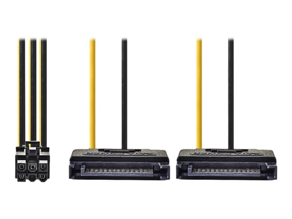 Nedis - Strømadapter - 6-pins PCIe-strøm (hunn) til SATA-strøm (hann) - 15 cm - forskjellige