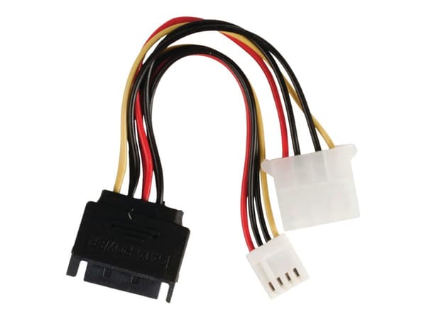 Nedis - Strømadapter - SATA-strøm (hann) til 4-pin intern strøm, 4-pin mini-strømkontakt (hunn) - 15 cm - forskjellige