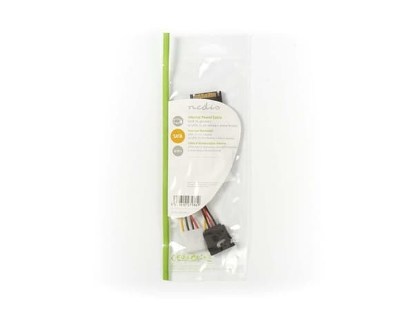 Nedis - Strömadapter - SATA-ström (hane) till 4 pin intern effekt, SATA-ström (hona) - 15 cm - olika