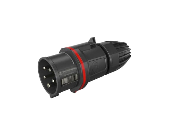 Walther FW211506PH, Rød, 5P, Plast, Messing, IP54, 400 V