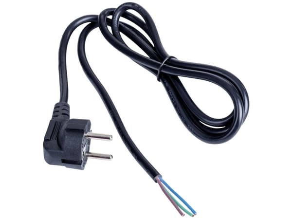 Akyga AK-OT-01C - Johdinsarja - CEE 7/7 (P) til uisoleret ledning - 250 V - 10 A - 1,5 m - lajitelma