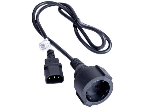 Akyga AK-PC-13A - Strömkabel - power CEE 7/3 till ström IEC 60320 C14 10A - 250 V - 10 A - 1 m - svart