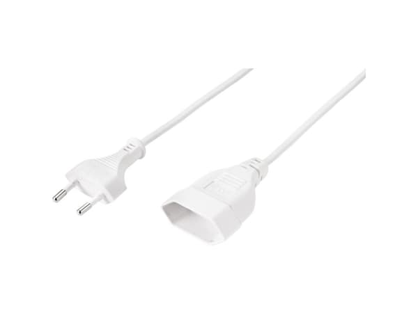 Sygonix SY-5044232 strømforlengelseskabel hvit 0,20 m (SY-5044232)