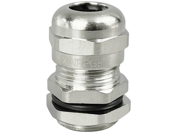 TRU COMPONENTS TC-10302872 Kabelforskruning PG9 Messing (forniklet) Metal 1 stk