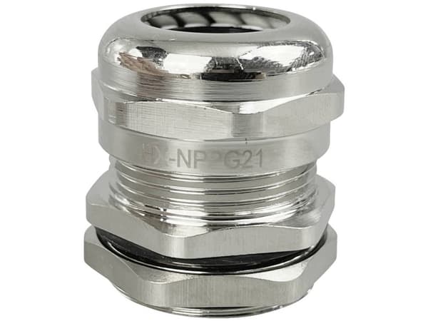 TRU COMPONENTS TC-10302888 Kabelforskruning PG21 Messing (forniklet) Metal 1 stk