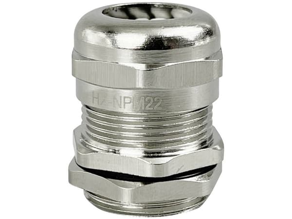 TRU COMPONENTS TC-10302836 Kabelforskruning M22 Messing (forniklet) Metal 1 stk