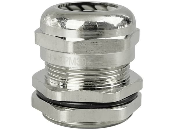 TRU COMPONENTS TC-10302844 Kabelforskruning M30 Messing (forniklet) Metal 1 stk