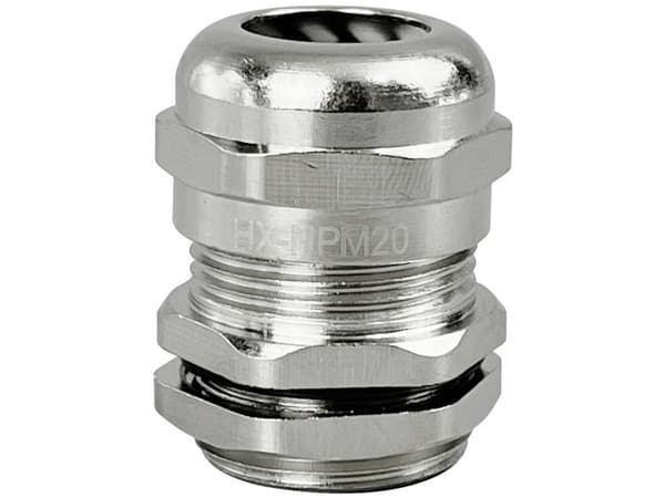 TRU COMPONENTS TC-10302832 Kabelforskruning M20 Messing (forniklet) Metal 1 stk
