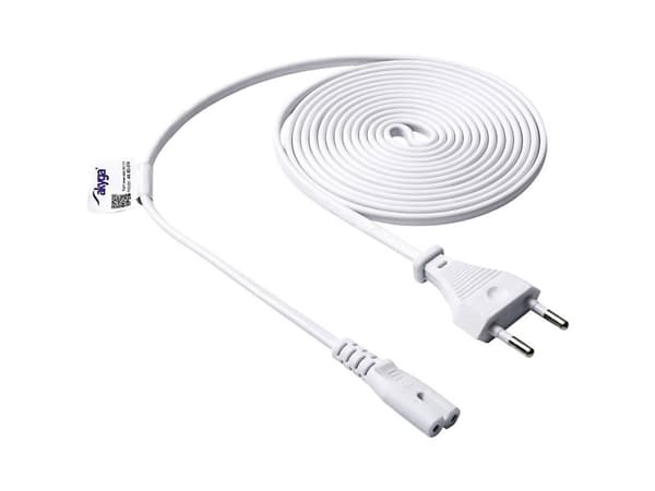 Akyga Pro Series AK-RD-07A - Strömkabel - Eurokontakt (P) till power IEC 60320 C7 - 250 V - 2.5 A - 3 m - vit