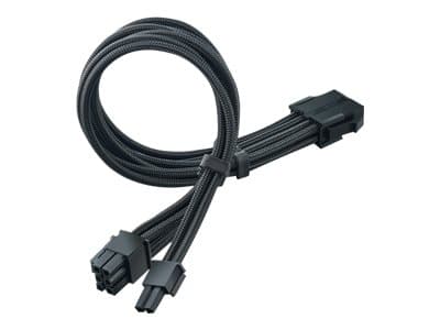 SilverStone PP07E - Strømforlengelseskabel - 8-pins PCIe-strøm (6+2) (hann) til 8-pins PCIe-strøm (hunn) - 30 cm - svart