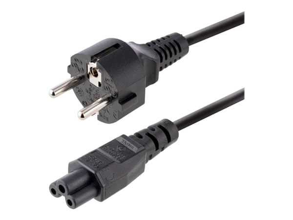 StarTech.com 3m (10ft) Laptop Power Cord, EU Schuko to C5, 2.5A 250V, 18AWG, Notebook / Laptop Replacement AC Cord, Printer/Power Brick Cord, Schuko