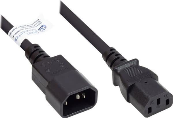 Alcasa P1430-S050, 5 m, C14 kopling, C13 kopling, H05VV-F, 250 V, 10 A