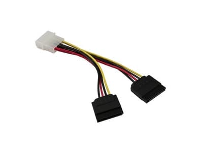 Synergy 21 SATA, 0.15m, 0,15 m, 2 x SATA 155-pin, Molex (4-pin), Hankjønn, Hunkjønn, Rett