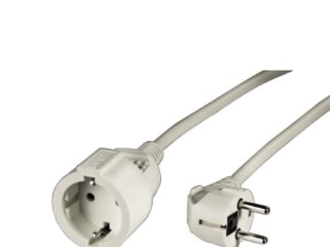 Hama "Profi" Extension Cable with Earth Contact, 2 m, white, 2 m