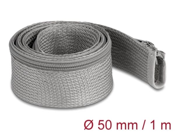 Delock - Flettet erme - 1 m - grå