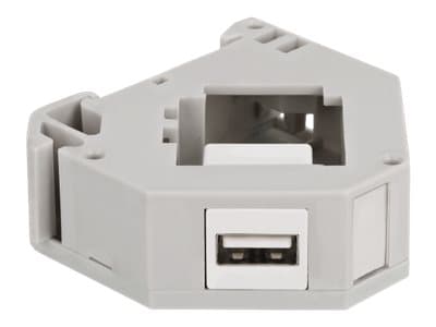 DeLOCK 87163, Harmaa, Valkoinen, USB A, USB A, Naaras, Naaras, Muovi