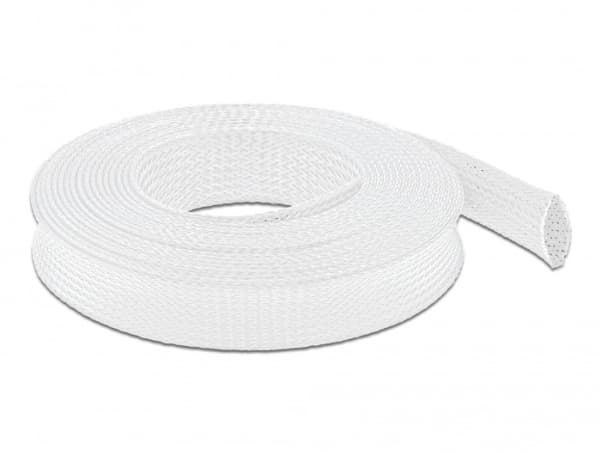 Delock - Flätad ärm - 10 m - vit
