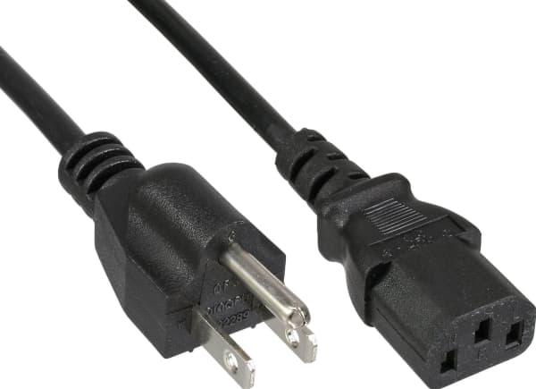 InLine - Virtakaapeli - B-tyyppi (S) IEC 60320 C13 - AC 125 V - 10 A - 1,8 m - Musta - Yhdysvallat (40 kpl) (B-16652U)