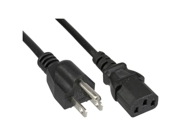 InLine - Virtakaapeli - B-tyyppi (S) IEC 60320 C13 - AC 125 V - 10 A - 1,8 m - Musta - Yhdysvallat (40 kpl) (B-16652U)