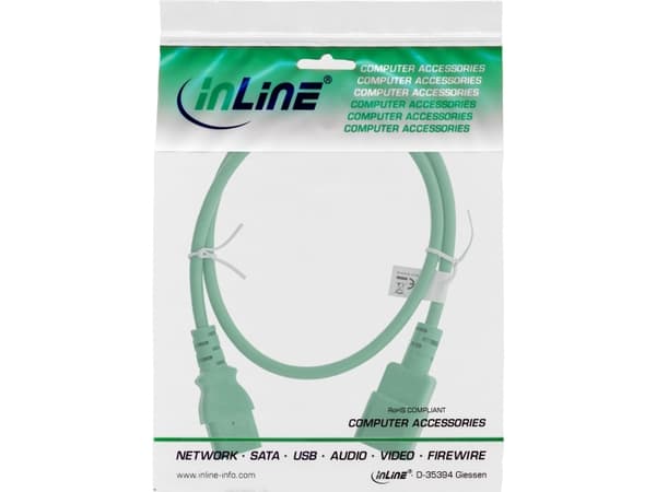 InLine 16505G, 0,5 m, C13 liitin, C14 liitin, H05VV-F, 250 V