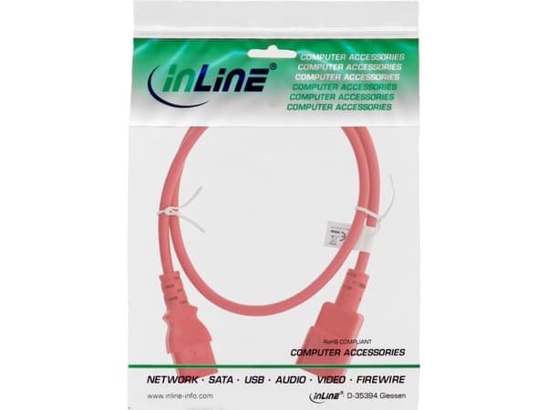 InLine 16505R, 0,5 m, C13-kontakt, C14-kontakt, H05VV-F, 250 V