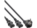 Miniatyrbilde 4 av 4: InLine 16657C, 1 m, Strømplugg type F, 2 x C13 kopling