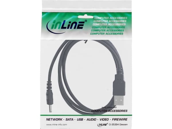 InLine 26806C, 3 m, USB A, 3,5 x 1,35 mm, 5 V, 3 A