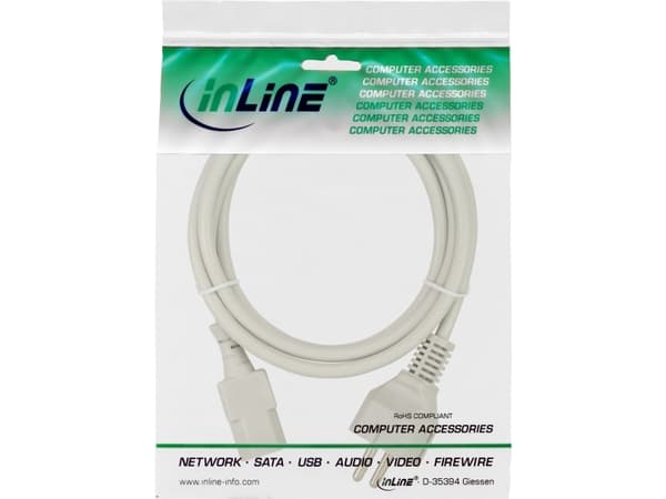InLine 16651S, 1 m, CEE7/7, C13 liitin