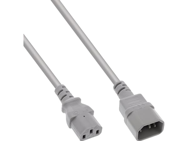 InLine 16502A, 2 m, C13-kontakt, C14-kontakt, H05VV-F, 250 V