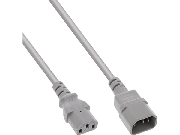 InLine 16502A, 2 m, C13-kontakt, C14-kontakt, H05VV-F, 250 V