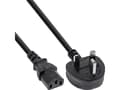 Miniatyrbilde 3 av 3: InLine 16650E, 0,5 m, BS 1363, C13 kopling, 250 V, 13 A