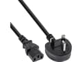 Miniatyrbilde 1 av 3: InLine 16650E, 0,5 m, BS 1363, C13 kopling, 250 V, 13 A