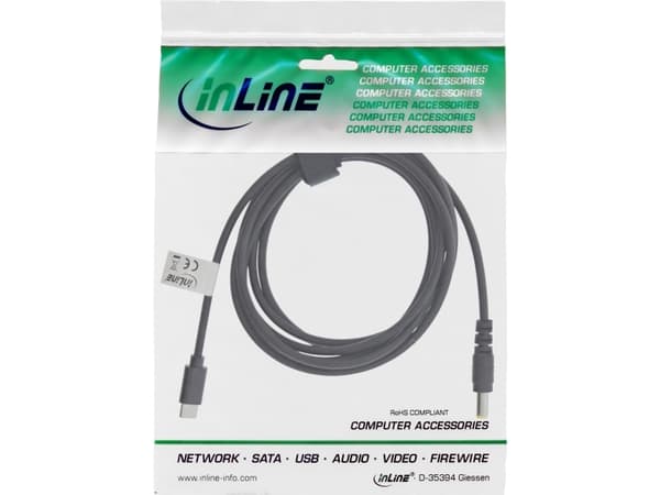 InLine 26676, 2 m, USB-C, EIAJ-02 (4,0 mm, 1,7 mm), 18 - 20 V, 3,25 A