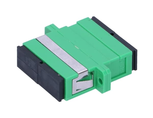 Extralink ADAPTER SC/APC SM DUPLEX - Adapter, SC/APC, Eristämätön, Vihreä, Yksittäistila, Akryylinitriilibutadieenistyreeni (ABS), Keraaminen
