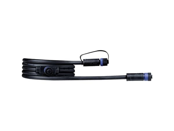 Paulmann Outdoor Plug & Shine Trappefeste Tilkoblingskabel IP68 2m 1in-2out svart plast