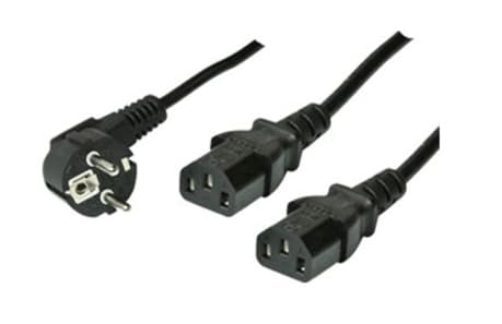 shiverpeaks Type F/2 x C13 1.8m, 1,8 m, Strømplugg type F, 2 x C13 kopling