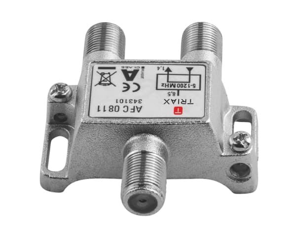 Triax AFC 0811, 75 O, 5 - 1218 MHz, Sølv, 1 stykker, F-type, 48 mm
