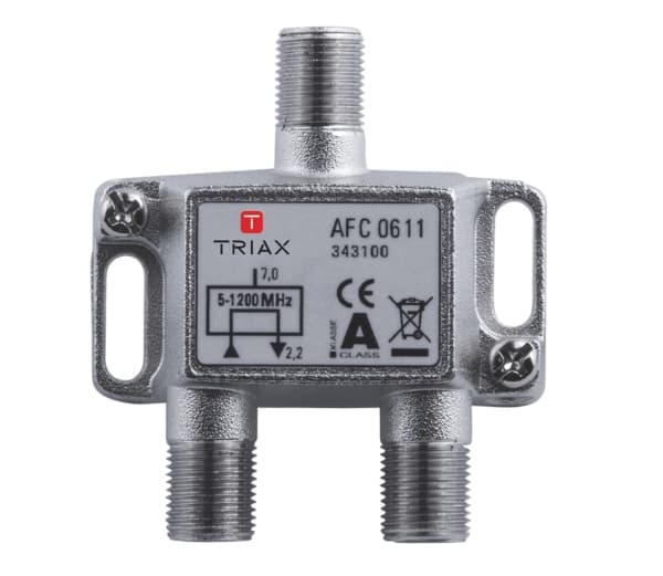 Triax 343100, Kabelkniv, 75 O, 5 - 1218 MHz, Metallisk, Zink, Honkoppling