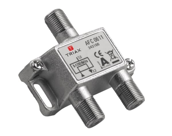 Triax 343100, Kabelkniv, 75 O, 5 - 1218 MHz, Metallisk, Zink, Honkoppling