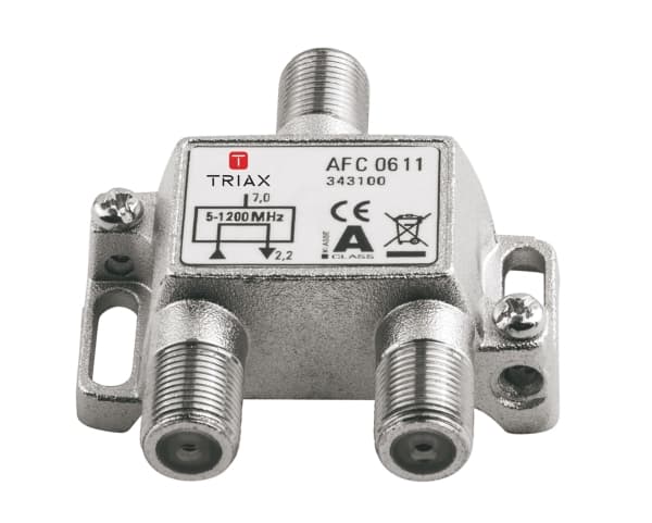 Triax 343100, Kabelkniv, 75 O, 5 - 1218 MHz, Metallisk, Zink, Honkoppling