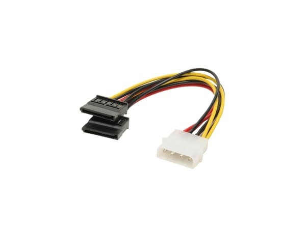 shiverpeaks BS78233-HQ, 0,13 m, Molex (4-pin), 2 x SATA 155-pin, Hankjønn, Hankjønn, Rett