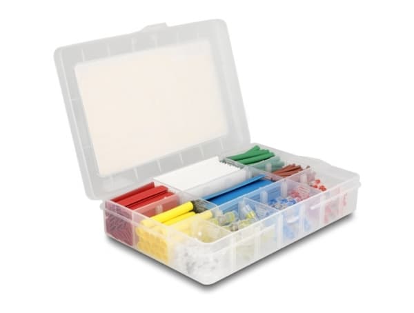 Delock - Wire insulation kit - hvit, blå, gul, rød, grønn, brun, gjennomsiktig