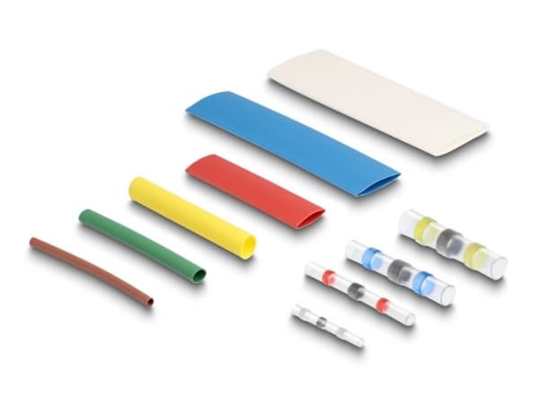 Delock - Wire insulation kit - hvit, blå, gul, rød, grønn, brun, gjennomsiktig