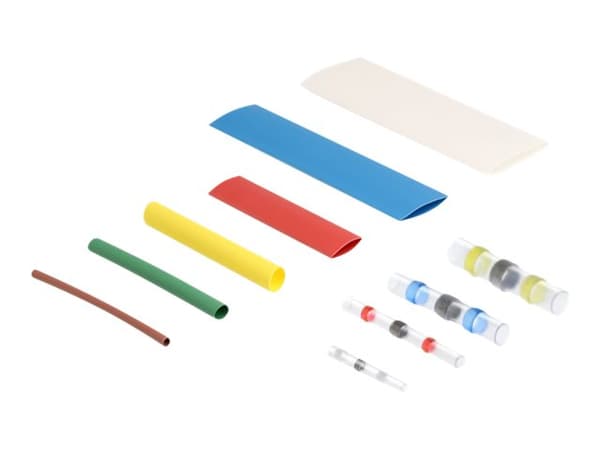 Delock - Wire insulation kit - hvit, blå, gul, rød, grønn, brun, gjennomsiktig