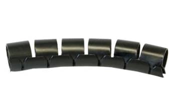 Spiralkabelslange FIXIT-EASY, maks buntdiameter 34 mm, sort, 10 m rull For beskyttelse og bunting av kabel-/trådstøtter uten tap av fleksibilitet ved