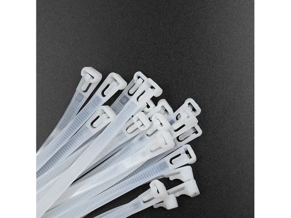 Qoltec - Kabelfestebånd - reusable, self-locking, 7.2 * 250 mm - 25 cm - hvit (en pakke 100)