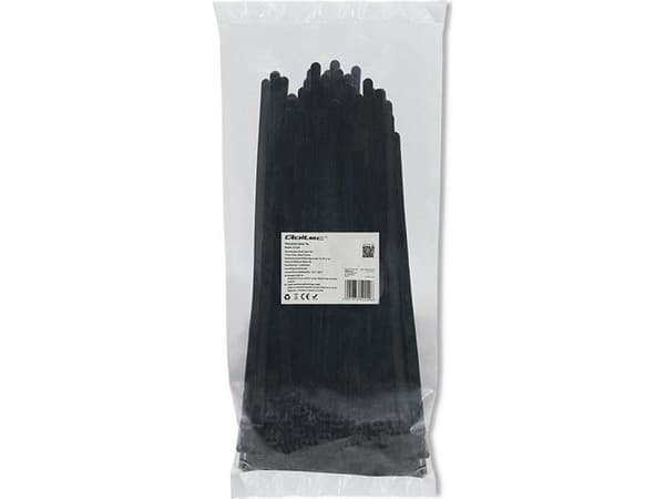 Qoltec - Kabelfestebånd - reusable, self-locking, 7.2 * 250 mm - 25 cm - svart (en pakke 100)