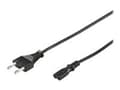 Miniatyrbilde 1 av 4: goobay NK 104 S-150 - Strømkabel - Europlug (hann) til IEC 60320 C7 - AC 250 V - 2.5 A - 1.5 m - svart