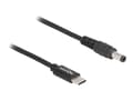 Miniatyrbilde 2 av 5: Delock - Strømkabel - 24 pin USB-C (hann) til 5,5 x 2,1 mm DC-jakk (hann) - 20 V - 3 A - 1.5 m - svart